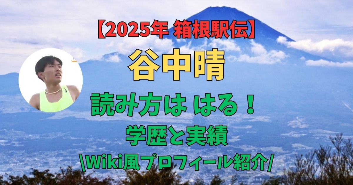 谷中晴　読み方　学歴